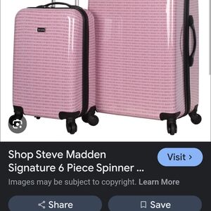 Steve Madden Pink Luggage Set